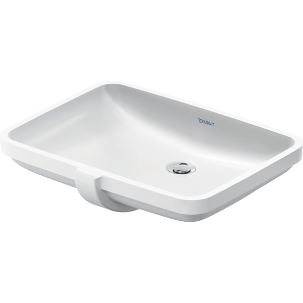 Duravit No.1 Undermount Sink 21 5/8 White High Gloss, Number Of Faucet Holes: 0 - 0395550017 - main